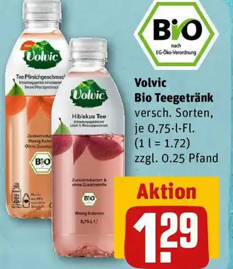 REWE Volvic Bio Teegetränk 0,75 L-Fl. Angebot