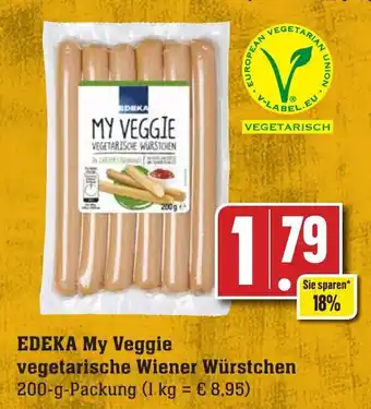 Edeka Neukauf Edeka My Veggie Vegetarische Wiener Würstchen 200 g Packung Angebot