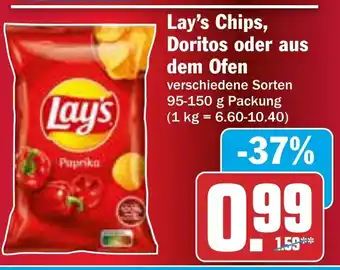 AEZ Lay's Chips, Doritos o. aus dem Ofen 95-150g Angebot