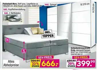 Möbel Boss Polsterbett Mora Angebot