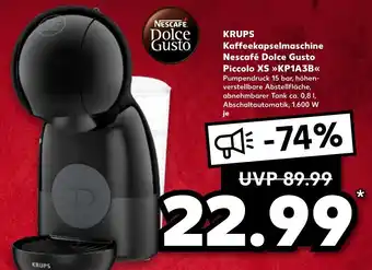 Kaufland Krups Kaffeekapselmaschine Nescafé Dolce Gusto Piccolo XS ,,KP1A3B" Angebot