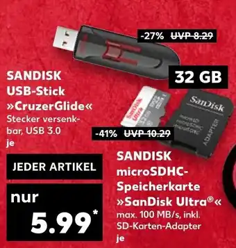 Kaufland SanDisk USB Stick Cruzer Glide Angebot