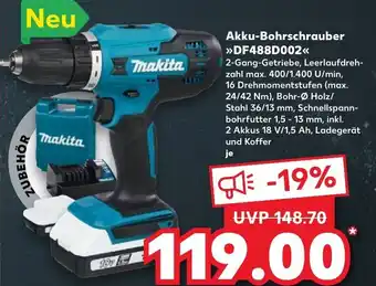 Kaufland Makita Akku Bohrschrauber DF488D002 Angebot