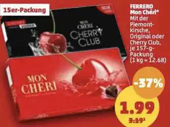 PENNY Ferrero Mon Chéri 157 g Packung Angebot