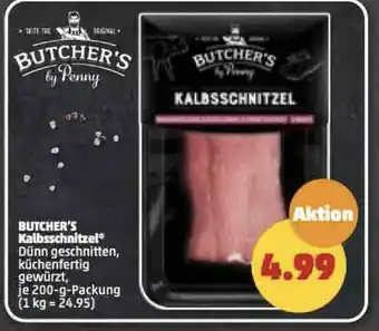 PENNY Butcher's Kalbsschnitzel 200 g Packung Angebot