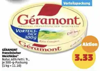 PENNY Géramont Französischer Weichkäse 300 g Packung Angebot