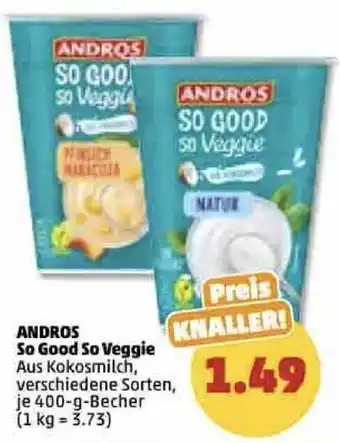 PENNY Andros So Good So Veggie 400 g Becher Angebot