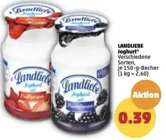 PENNY Landliebe Joghurt 150 g Becher Angebot