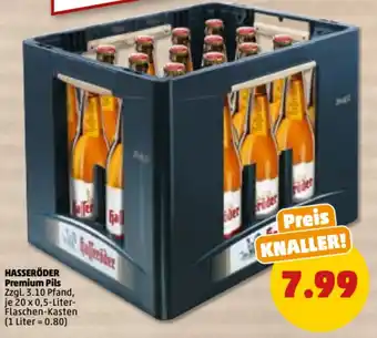 PENNY Hasseröder Premium Pils 20x0,5 Liter Flaschen Angebot