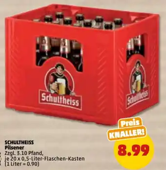 PENNY Schultheiss Pilsener 20x0,5 Liter Angebot