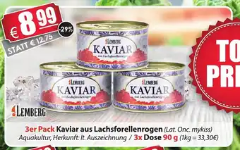 LEDO 3er Pack Kaviar aus Lachsforellenrogen Angebot