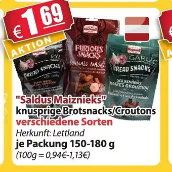 LEDO Saldus Maiznieks knusprige Brotsnacks/Cruotons 150-180g Angebot