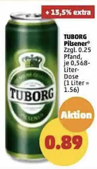 PENNY Tuborg Pilsener 0,568 Liter Dose Angebot