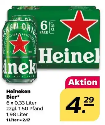 NETTO Heineken Bier 6x0,33 Liter Angebot