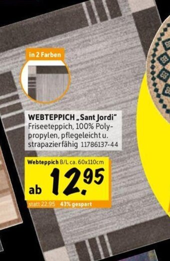 SCONTO Webteppich ,,Sant Jordi" Angebot