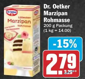 AEZ Dr. Oetker Marzipan Rohmasse 200g Angebot