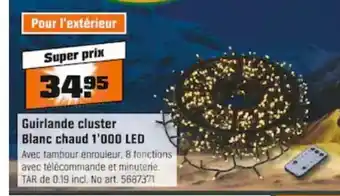 OBI Guirlande Cluster Blanc 1000 LED Angebot