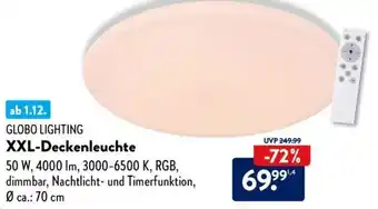 Aldi Süd Globo Lighting XXL Deckenleuchte Angebot