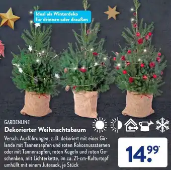 Aldi Süd Gardenline Dekorierter Weihnachtsbaum Angebot