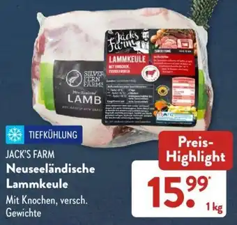 Aldi Süd Jack's Farm Neuseeländische Lammkeule Angebot