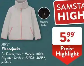 Aldi Süd Alive Fleecejacke Angebot