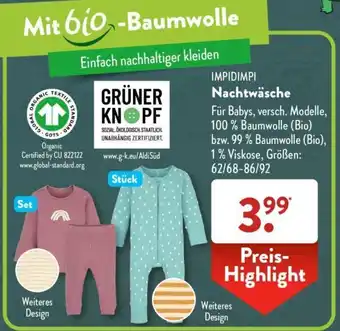 Aldi Süd Impidimpi Nachtwäsche Angebot