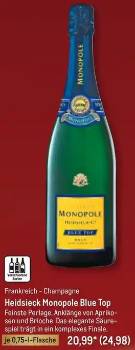 METRO Heidsieck Monopole Blue Top 0,75 L Flasche Angebot