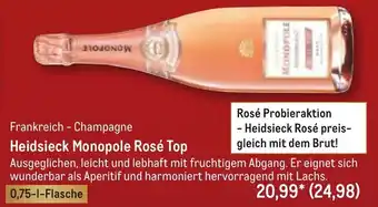 METRO Heidsieck Monopole Rosé Top 0,75 L Flasche Angebot