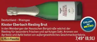 METRO Kloster Eberbach Riesling Brut 0,75L Flasche Angebot