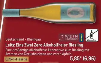 METRO Leitz Eins Zwei Zero Alkoholfreier Riesling 0,75 L Flasche Angebot