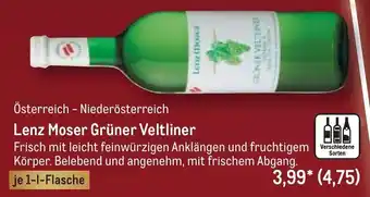 METRO Lenz Moser Grüner Veltliner 1 L Flasche Angebot