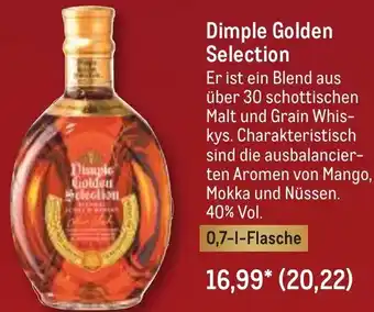 METRO Dimple Golden Selection 0,7 L Flasche Angebot