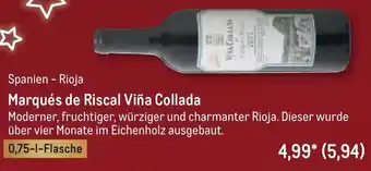 METRO Marqués de Riscal Viña Collada 0,75 L Flasche Angebot