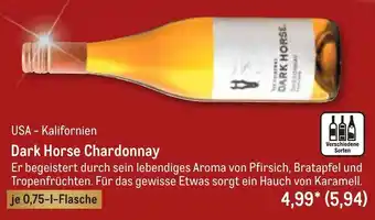 METRO Dark Horse Chardonnay 0,75 L Flasche Angebot