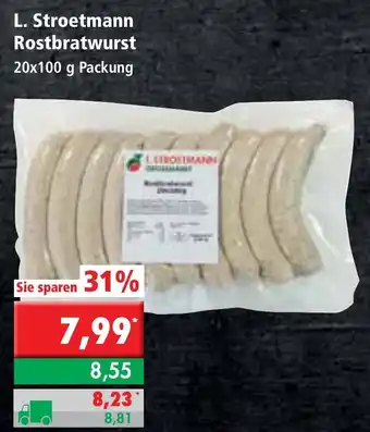 L. STROETMANN GROSSMARKT L. Stroetmann Rostbratwurst 20x100g Angebot