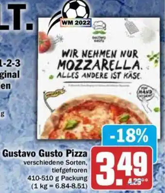 Hit Gustavo Gusto Pizza 410/510 g Packung Angebot