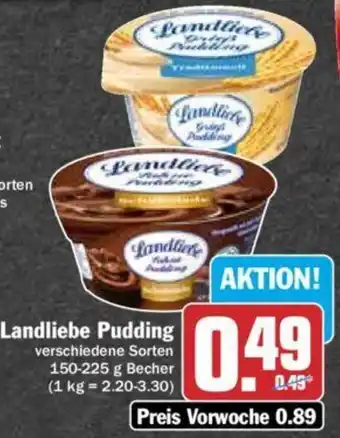 Hit Landliebe Pudding 150-225 g Becher Angebot