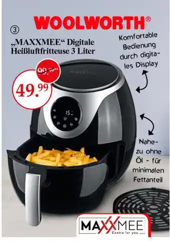 Woolworth Maxxmee Digitale Heißluftfritteuse 3 Liter Angebot