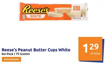 Action Reese's Peanut Butter Cups White 4er Pack | 79 Gramm Angebot