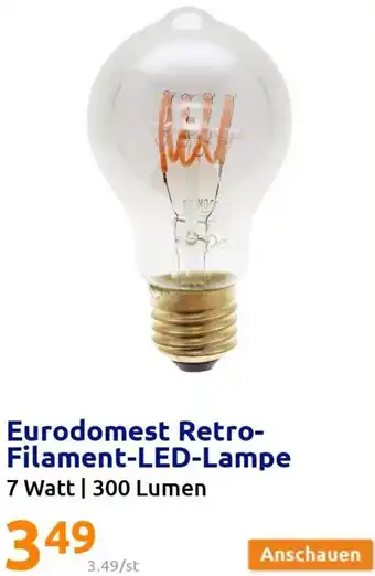 Action Eurodomest Retro Filament LED Lampe 7 Watt | 300 Lumen Angebot