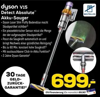 Euronics Dyson V15 Detect Absolute Akku Sauger Angebot