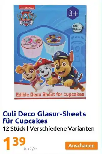 Action Culi Deco Glasur Sheets für Cupcakes 12 Stück Angebot