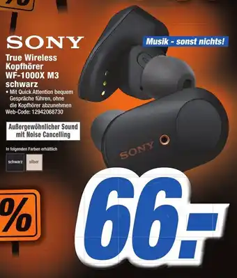 K+B Expert Sony True Wireless Kopfhörer WF-1000X M3 schwarz Angebot