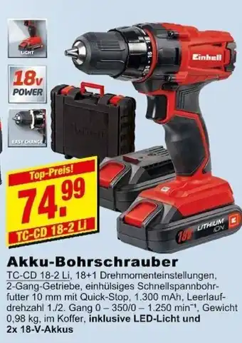 Lüchau Bauzentrum Akku-Bohrschrauber Angebot