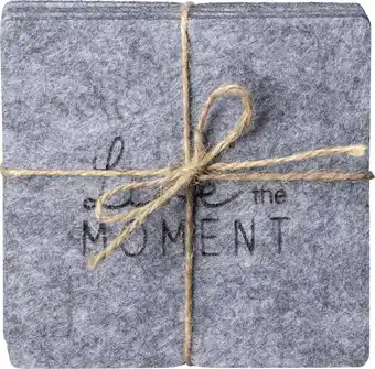 dm drogerie Dekorieren & einrichten untersetzer filz quadratisch grau "live the moment" 4st Angebot