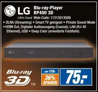 HEM Expert LG Blu-ray Player BP450 3D Angebot