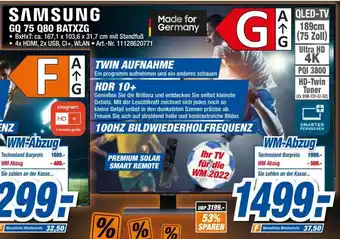 expert Techno Land Samsung GQ 75 Q80 BATXZG Angebot