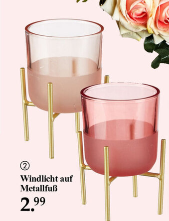 Woolworth Windlicht auf Metallfuß Angebot