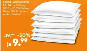 porta Feder Kopfkissen 80x80cm Angebot