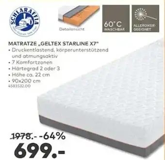 porta Schlaraffia Matratze ,,Geltex Starline X7" Angebot